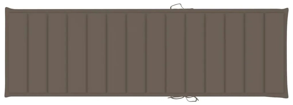 Espreguiçadeira de jardim com mesa e almofadão pinho impregnado
