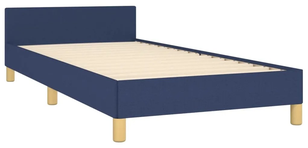 Estrutura de cama sem colchão 90x200 cm tecido azul