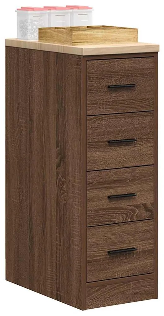 vidaXL Armário de arrumação de garagem carvalho castanho 30x51x85 cm