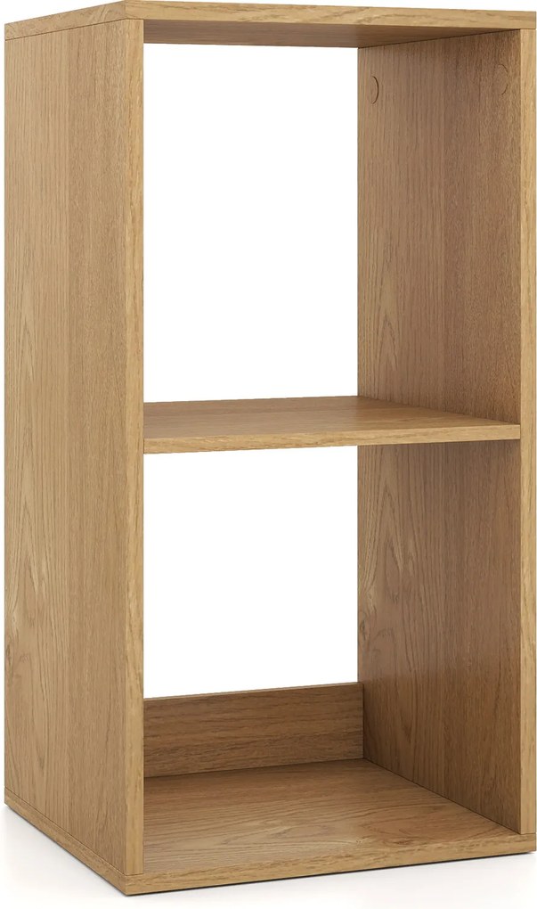 Estante para Livros e Decorações, 36 x 33 x 69,5 cm, 2 Níveis, Natural