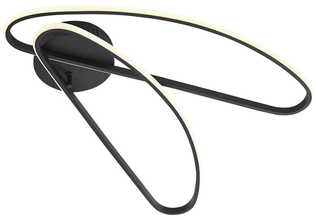 Plafon de design preto 100cm Incl. LED regulável em 3 níveis 2 luzes - Pepe Design