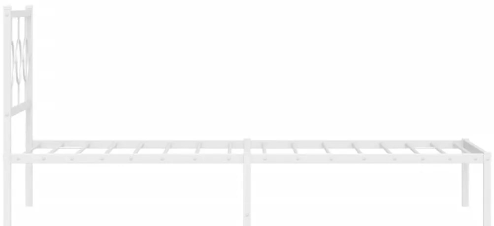 Estrutura de cama com cabeceira 90x200 cm metal branco