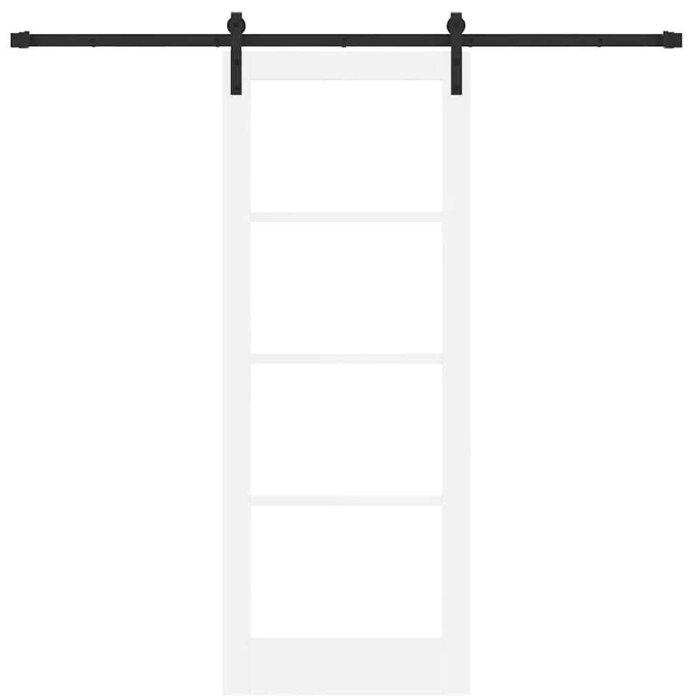Porta Deslizante vidaXL com Conjunto de Ferragens 'ORKDAL'Branca 78x20