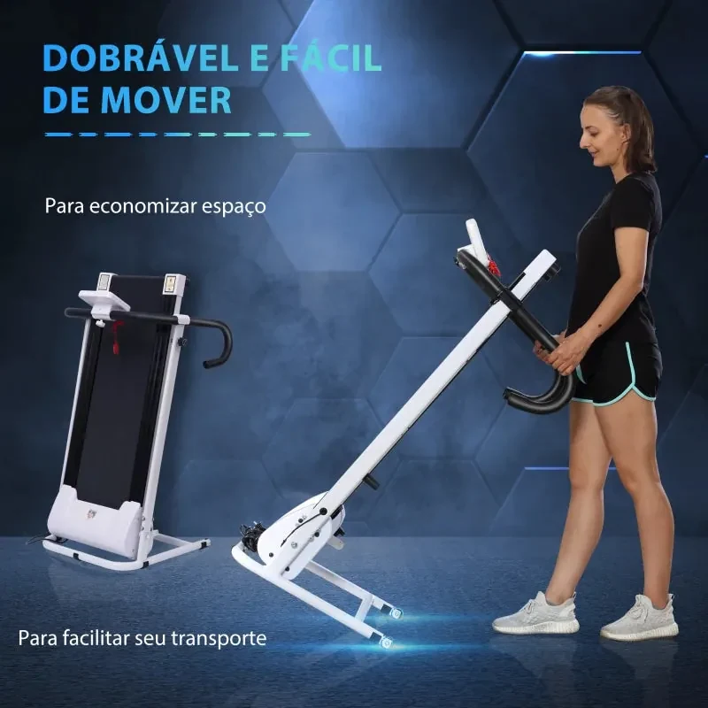 Passadeira Elétrica Dobrável com Tela LED - 1-12km/h - HomeGym