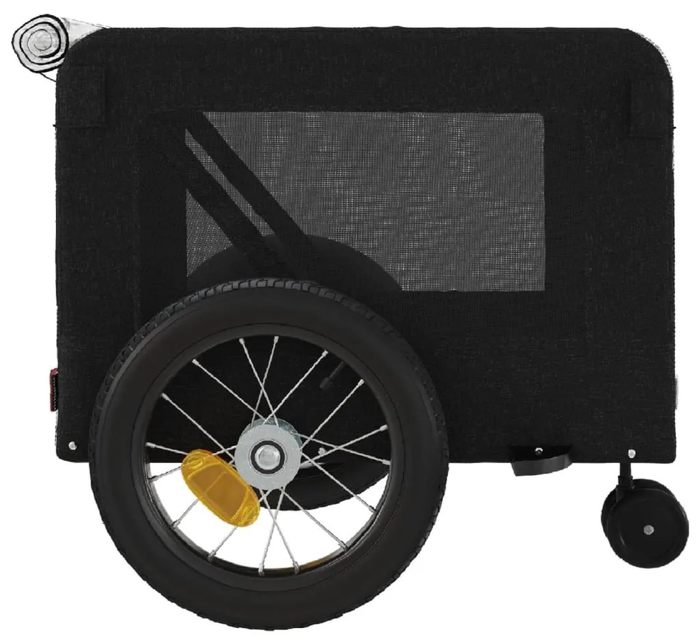 Reboque bicicleta p/ animais tecido oxford/ferro preto