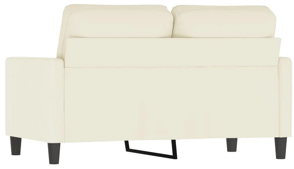 Sofá de 2 lugares veludo 120 cm cor creme
