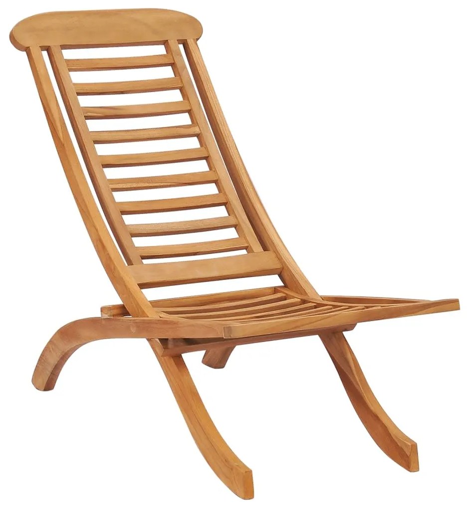 vidaXL Cadeira de jardim dobrável 50x90x69 cm madeira de teca maciça