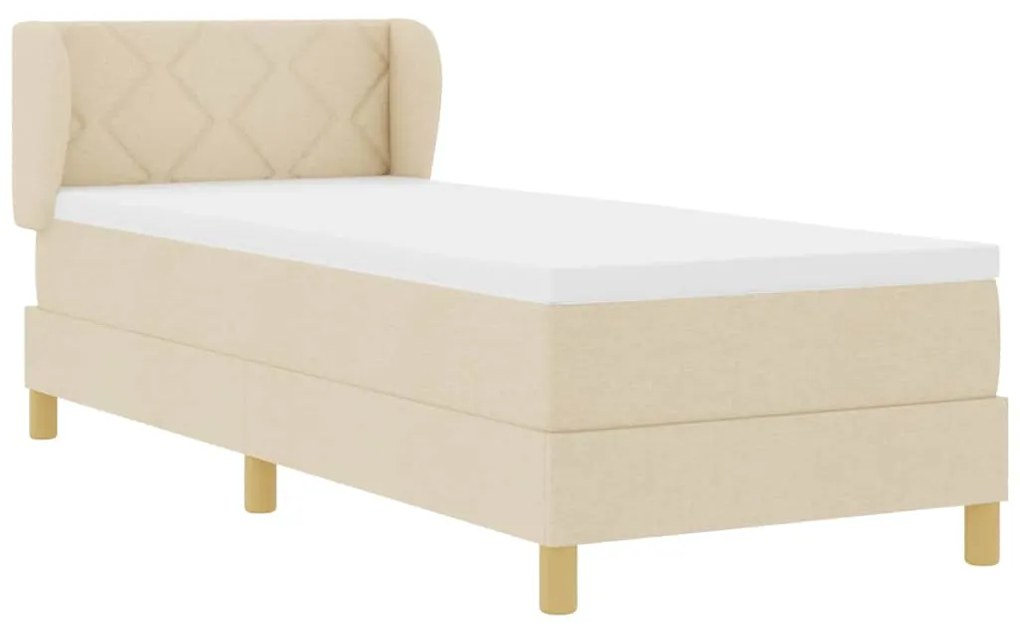 Camas Box com Colchão vidaXL em Creme - 80x200 cm
