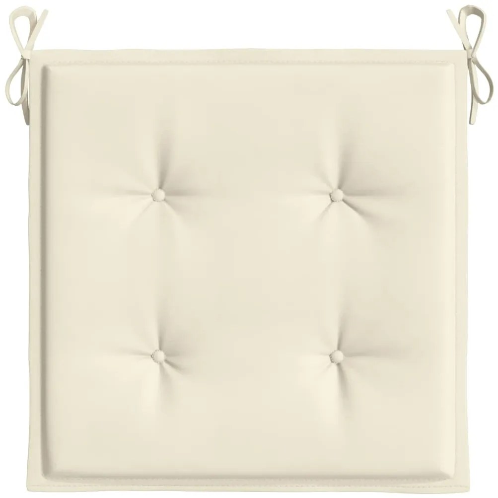 Almofadões p/ cadeiras de jardim 6 pcs tecido oxford creme