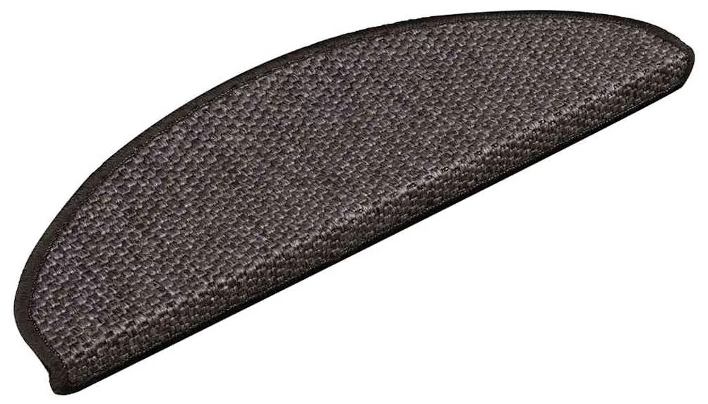 Tapetes escada adesivos aspeto sisal 15pcs 65x21x4 cm antracite