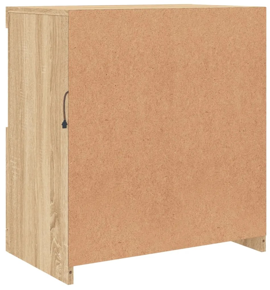 Aparador com luzes LED 60,5x37x67 cm carvalho sonoma