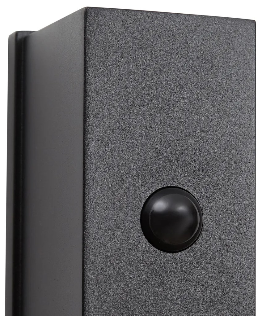 Candeeiro de Parede Preto com Sensor Magnético de 4 Níveis e LED Recarregável Integrado - Baleno