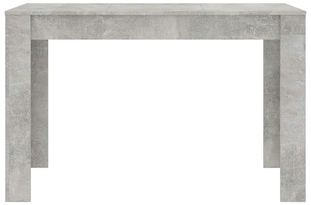 Mesa de jantar 120x60x76 cm derivados de madeira cinza cimento