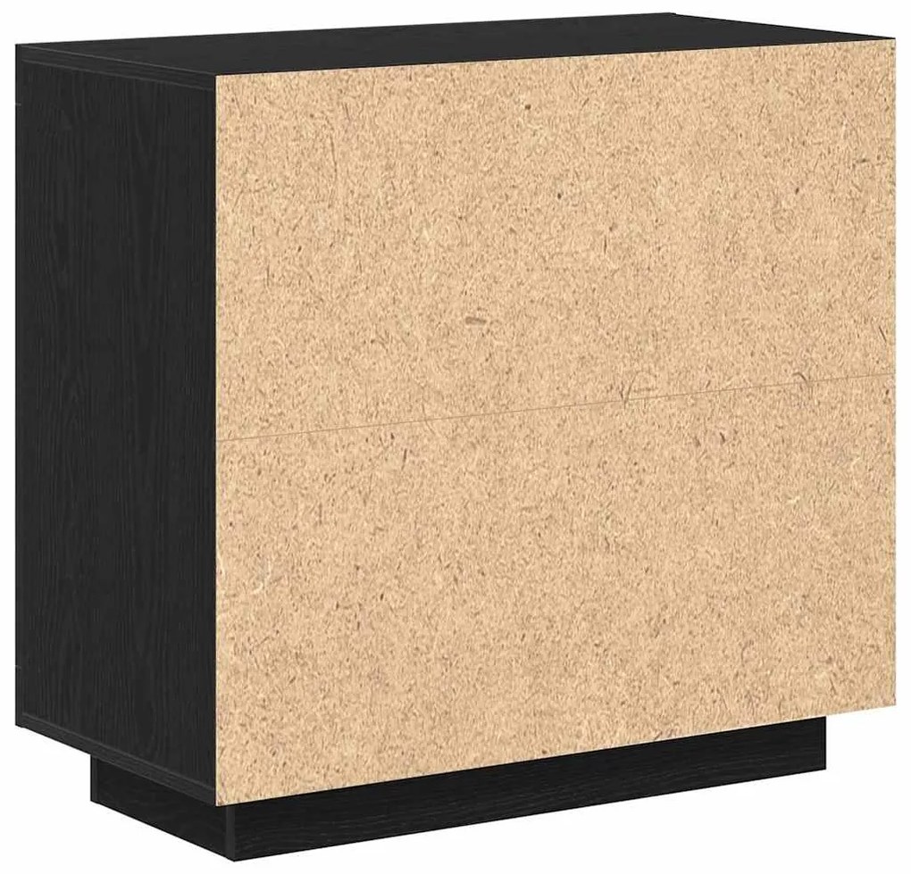 Buffet vidaXL Carvalho Preto 80x40x75 cm Madeira de Engenharia