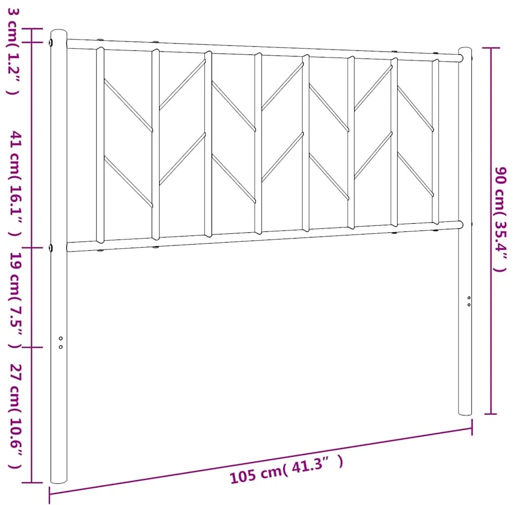 Cabeceira de cama 100 cm metal branco