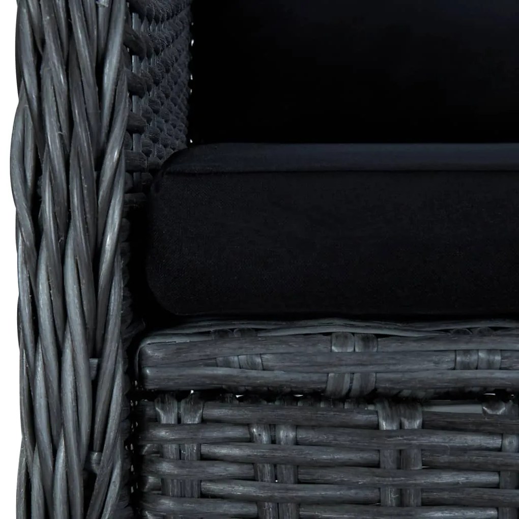 3 pcs conjunto de jantar para jardim cinzento-escuro