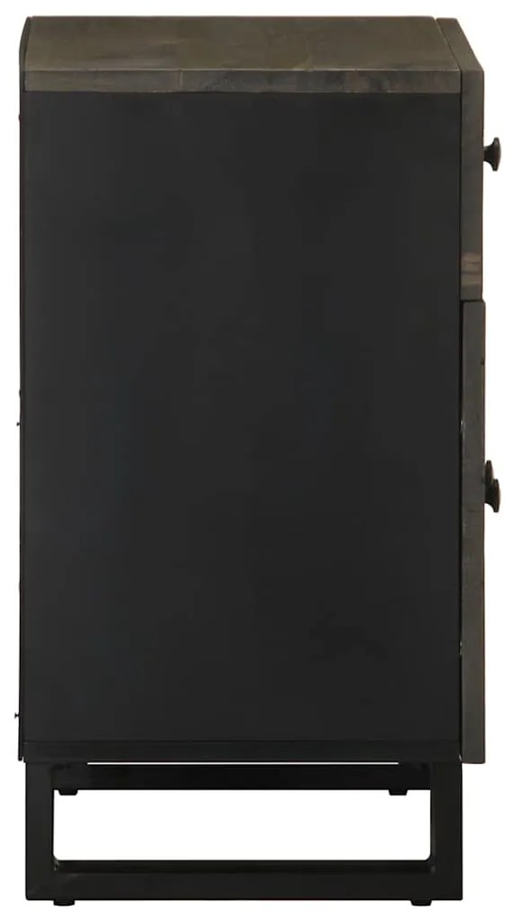 Mesa de cabeceira 50x33x60 cm madeira de mangueira maciça preto