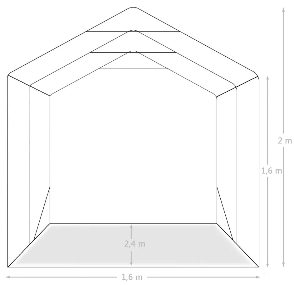 Tenda de Garagem - 1,6x2,4 m - Aço Galvanizado