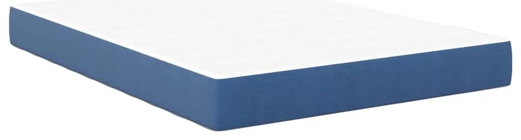 Colchão de Molas Pocket vidaXL Azul Médio 140x190x20 cm Tecido