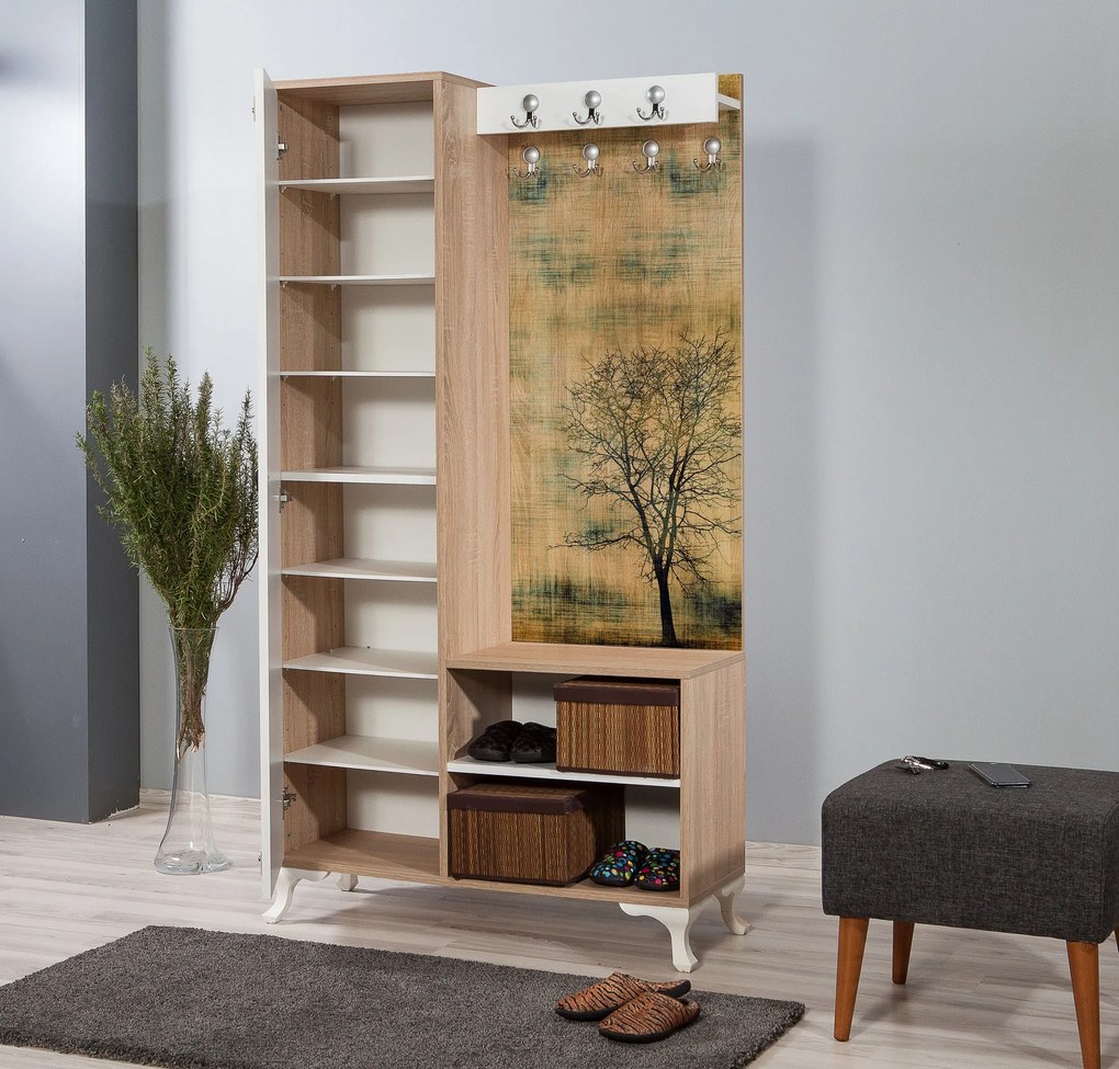 **** Hall Stand Inci – Carvalho Sonoma – 100x190x36 cm
**