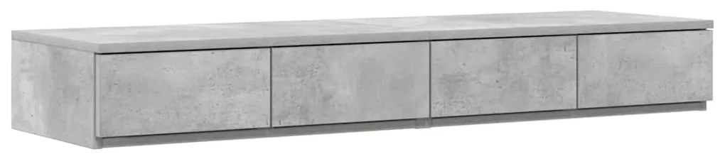 Mesa de Gavetas Cinza Betão 120x36,5x16,5 cm Madeira de Engenharia