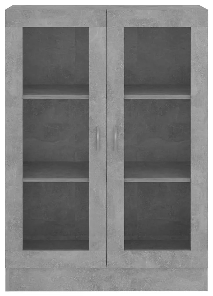 Armário vitrine derivados de madeira cinza cimento