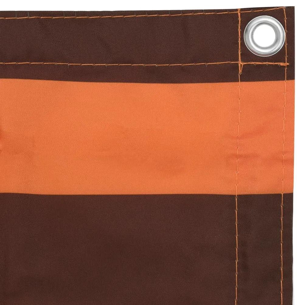 Tela de varanda 120x500 cm tecido Oxford laranja e castanho
