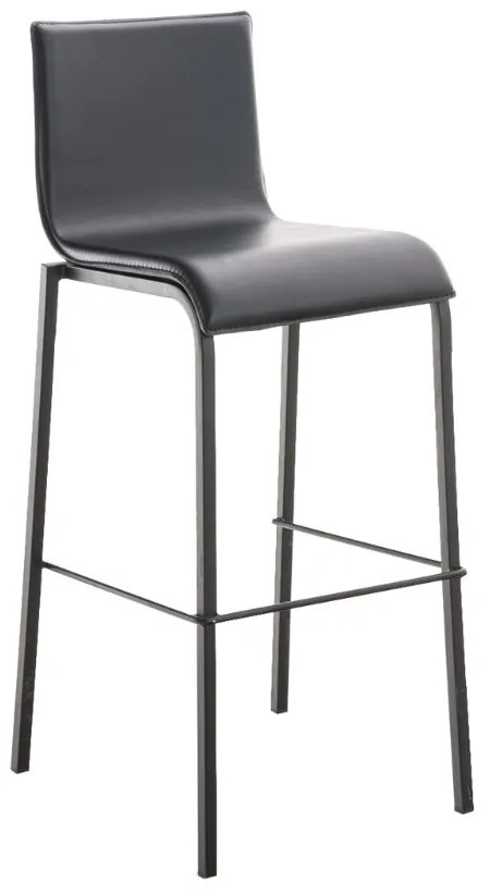 Banco de bar Avola em couro sintético 43 x 103 x 51 cm Preto