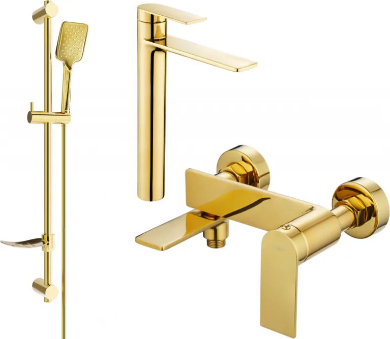 Mexen Zero DF62 conjunto de banheira, dourado - 7113DF62-50
