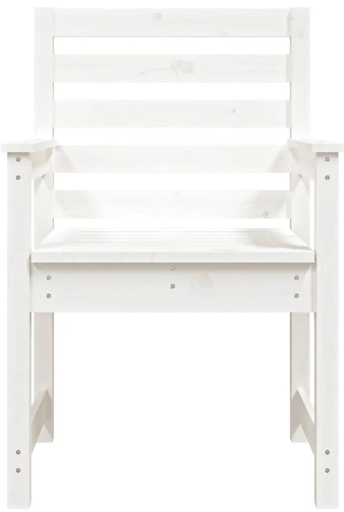 Cadeiras de jardim 2 pcs 60x48x91 cm pinho maciço branco