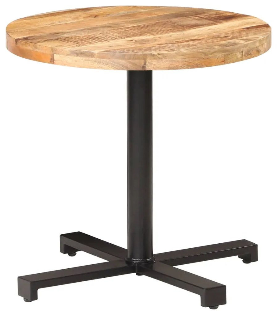 Mesa bistrô redonda Ø80x75 cm madeira de mangueira áspera