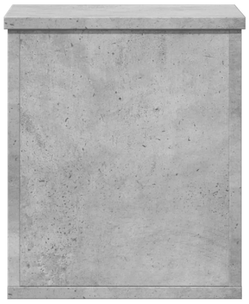 Caixa de arrumação 30x35x35 cm derivados madeira cinza cimento