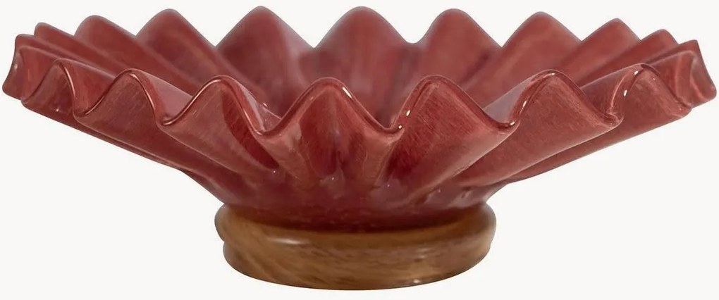 Taça decorativa de vidro artesanal Lori
