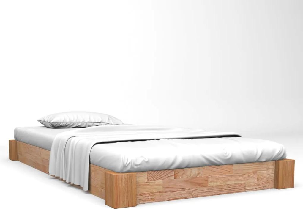 Estrutura de cama 120x200 cm madeira carvalho maciça
