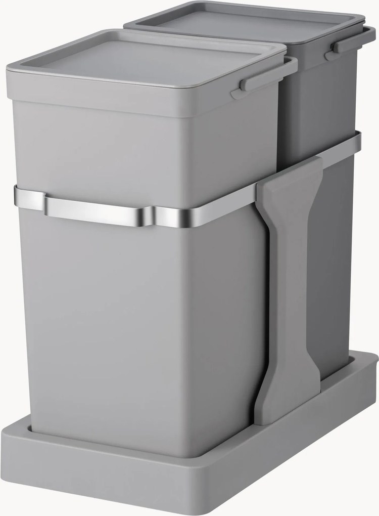 Caixote do lixo com sistema deslizante Deco, 15+20 L