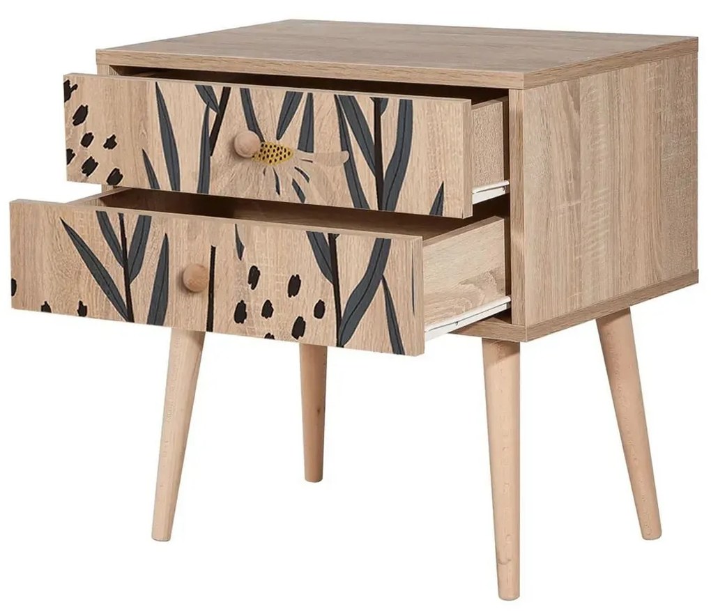 Mesa de Cabeceira City Two – Multicolor – 60x61x40 cm