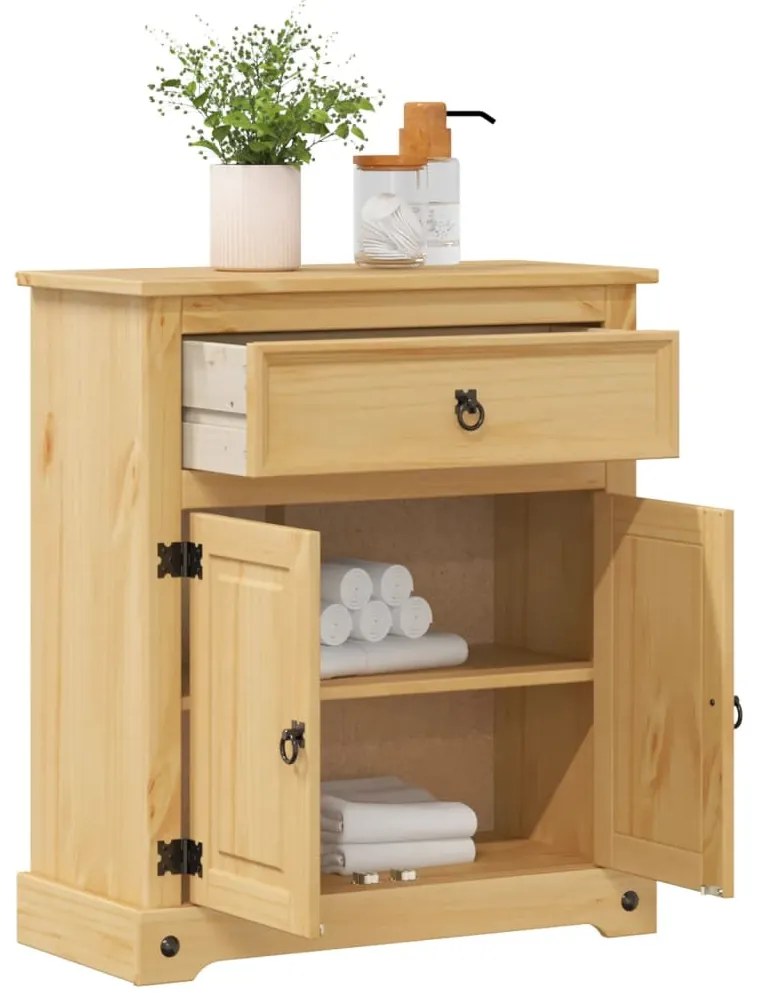 Móvel de WC Corona 70x33x80 cm madeira de pinho maciça