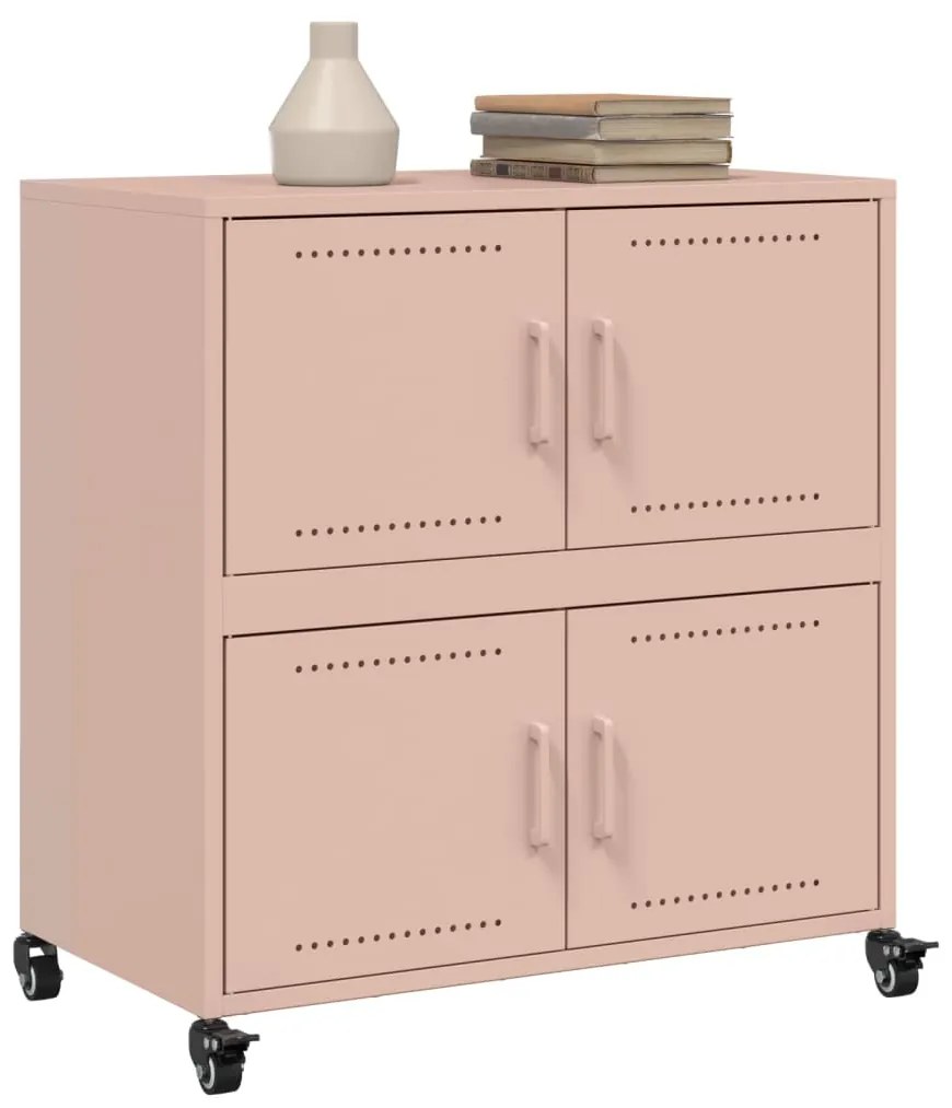 Aparador 68x39x72 cm aço rosa