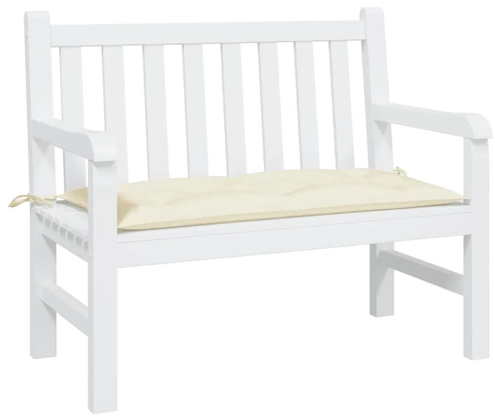 Almofadão p/ banco de jardim tecido oxford branco nata
