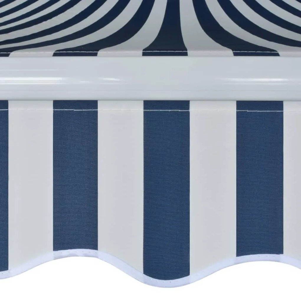 Toldo dobrável manual 350 cm azul/branco