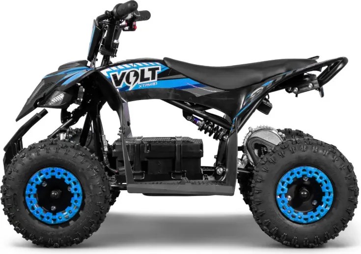 Mini moto 4 elétrica infantil - VOLT 1000 W 36 V, com 3 velocidades reguláveis, c/ marcha atrás Azul