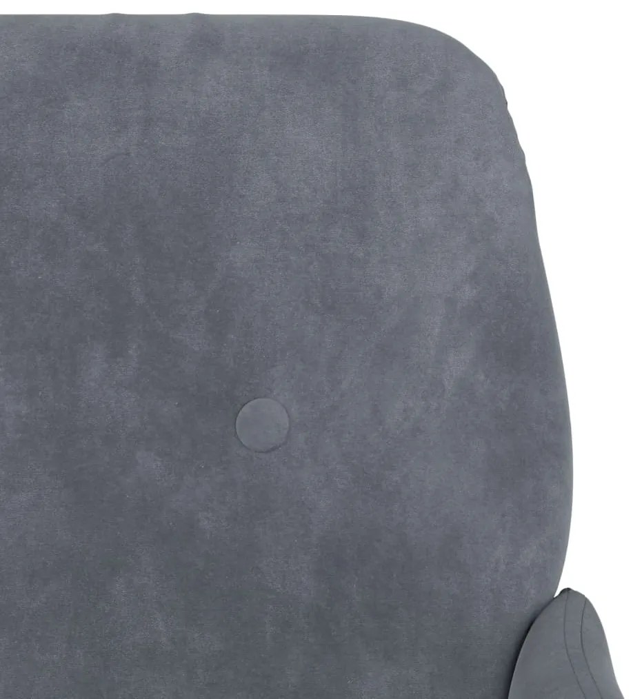 Banco 108x79x79 cm veludo cinzento-escuro