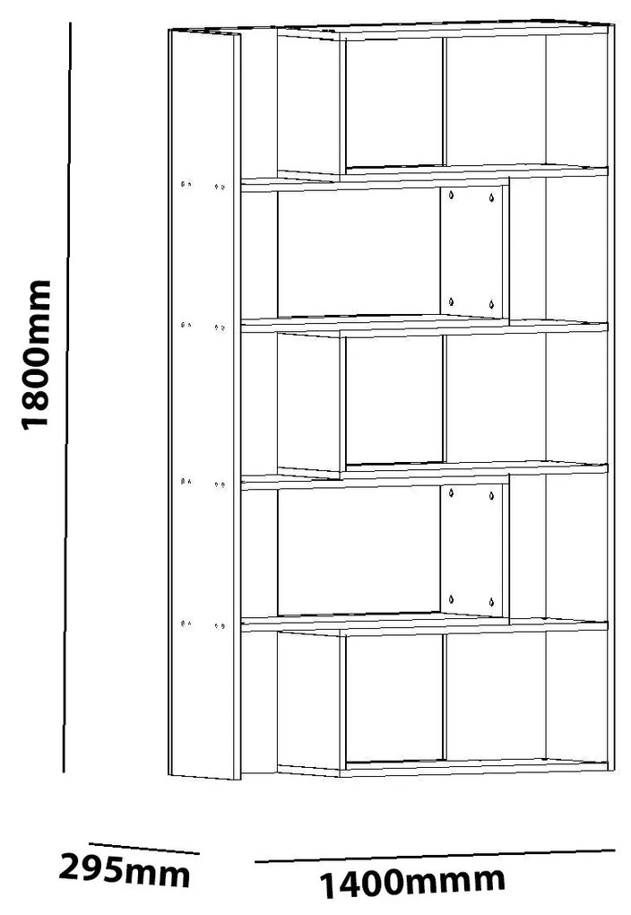 Estante Save – Branco – 140 cm x 180 cm x 29,5 cm