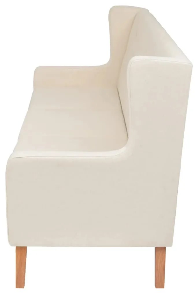 Conjunto de sofás 2 pcs tecido branco nata