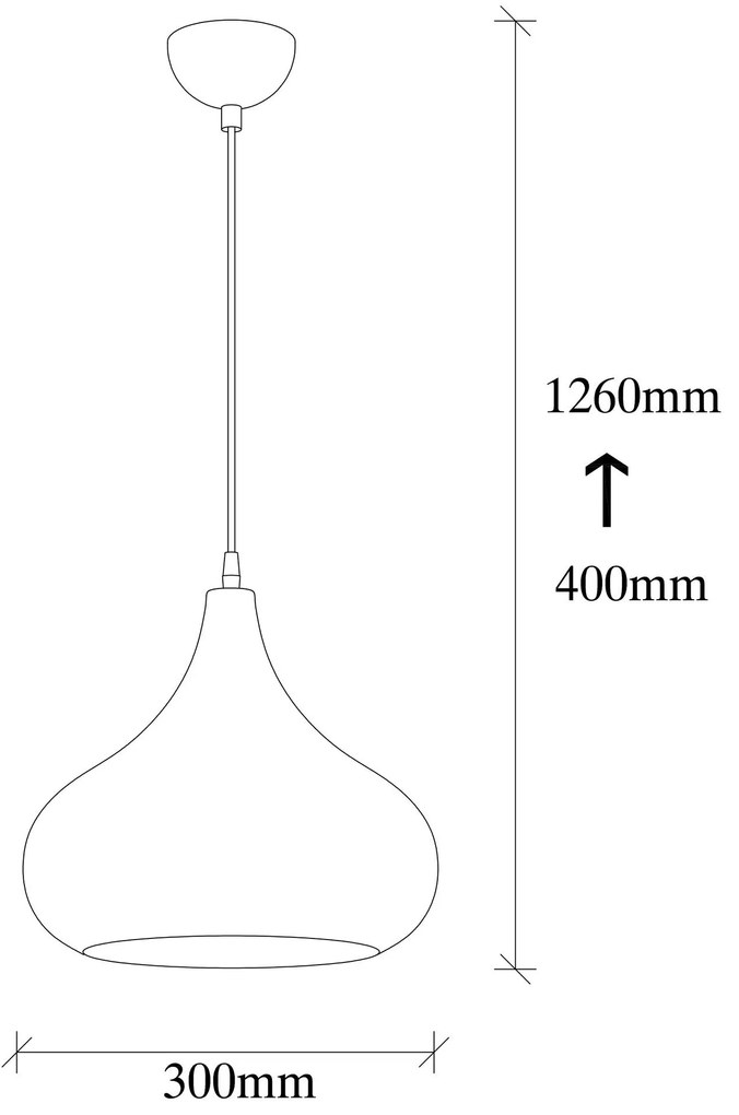 Candeeiro de Teto Saglam – Preto e Ouro – Diâmetro 30 cm x Altura 126