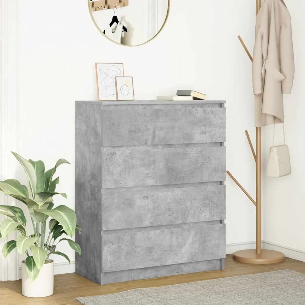 vidaXL Aparador 80x35x99 cm derivados de madeira cinzento cimento