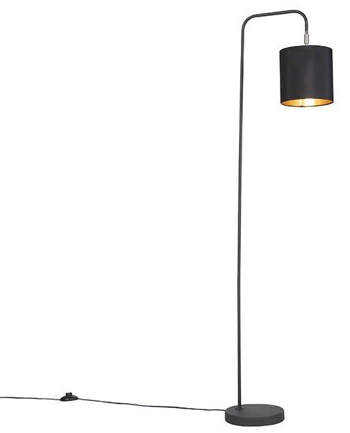 LED Candeeiro de pé inteligente preto incl. lâmpada A60 WiFi - Lofty Moderno