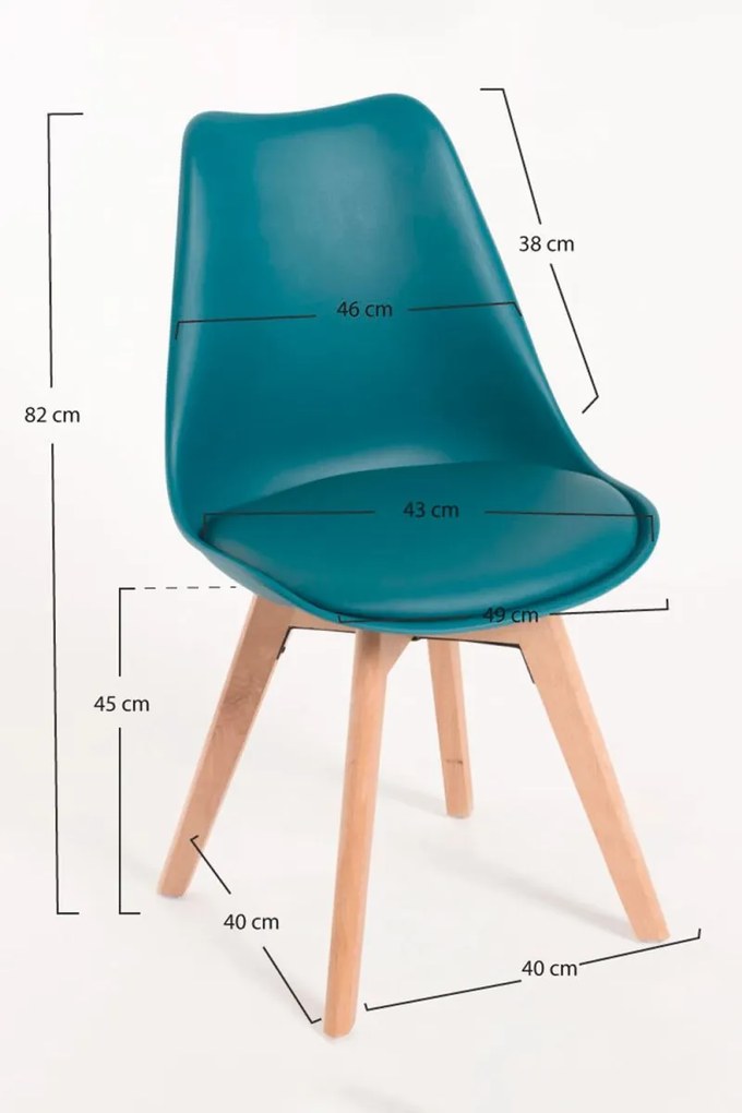 Cadeira Synk Basic - Verde-azulado