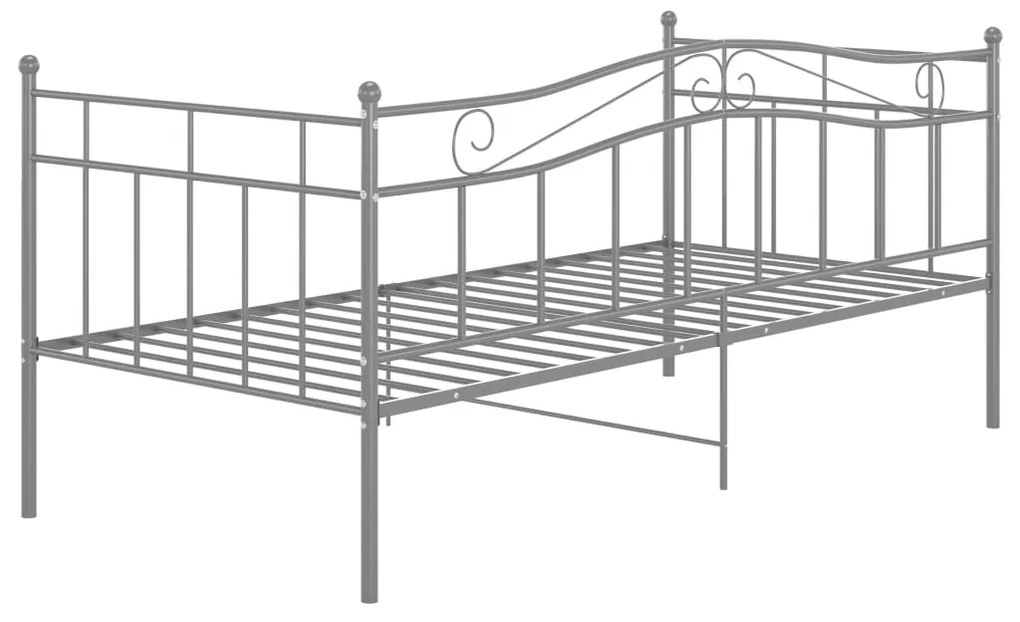 Sofá-cama 90x200 cm metal cinzento