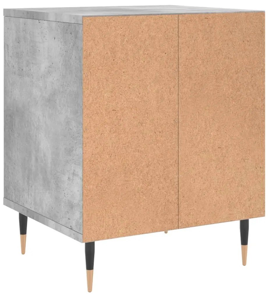 Mesas de cabeceira 2 pcs derivados de madeira cinzento cimento